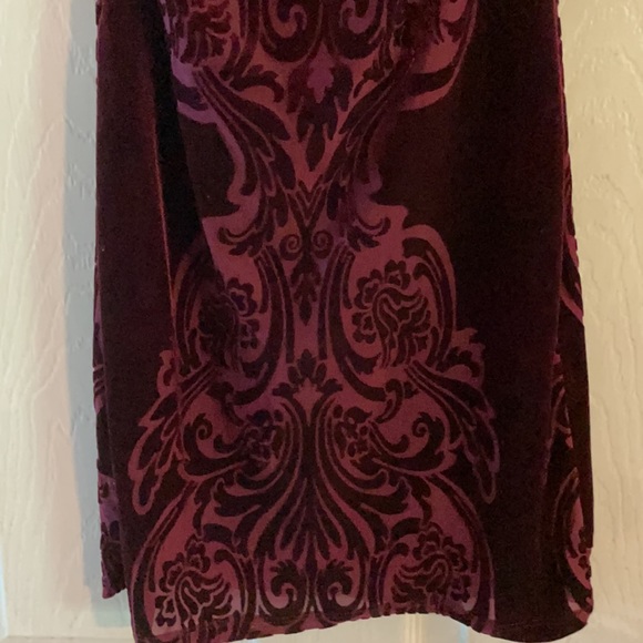 Sexy Velour Maroon Cocktail Dress - Picture 6 of 12